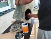 Audi 80 Cabrio, subwoofer Eton, reproduktory Emphaser, zesilovače Axton 0119