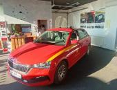 Montáž výstražného zařízení, servisní vůz, majáky, Škoda Scala 07