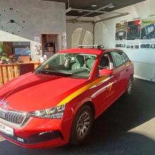 Montáž výstražného zařízení, servisní vůz, majáky, Škoda Scala 07